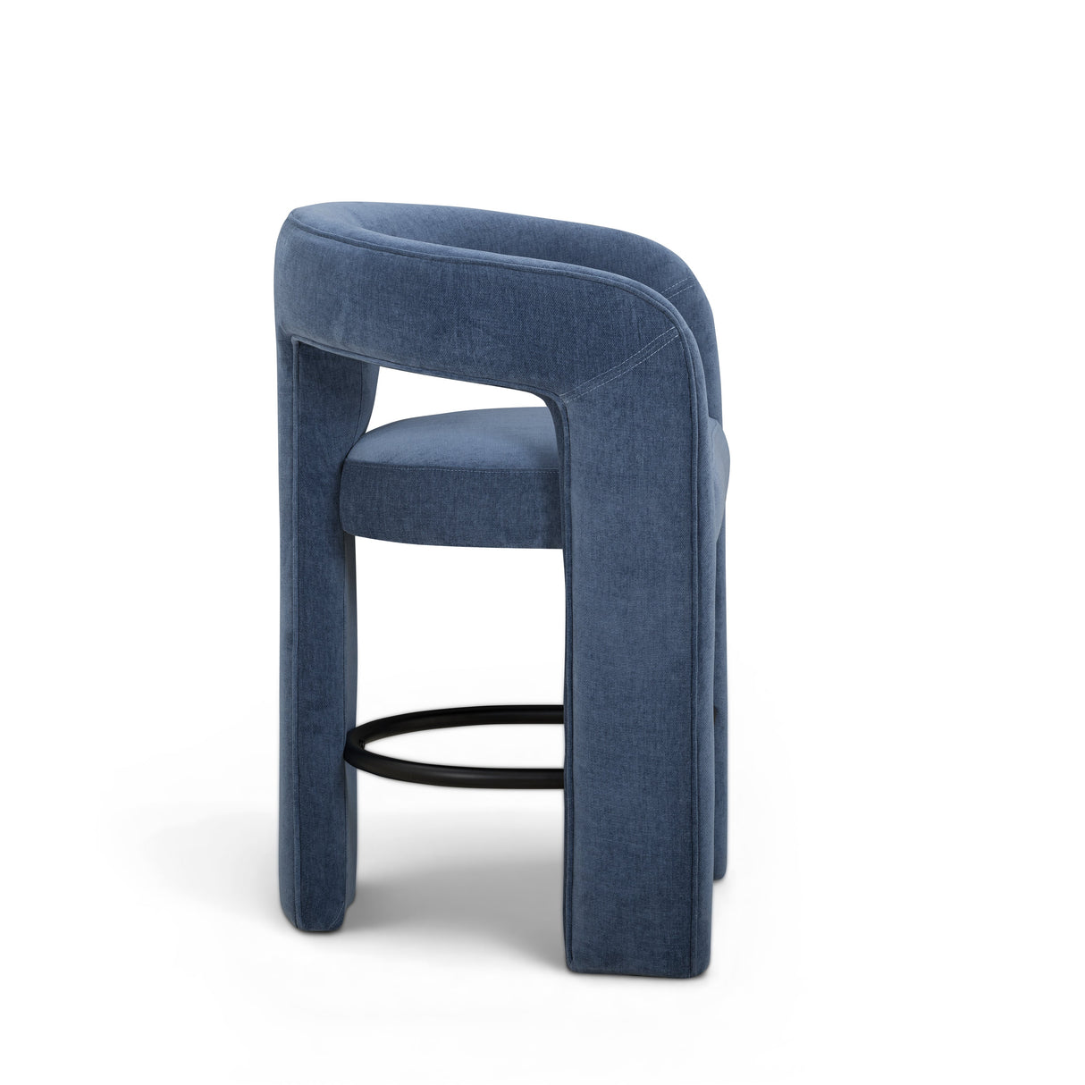 Malone Denim Blue Performance Fabric Counter Stool by TOV Furniture at Eve Furniture