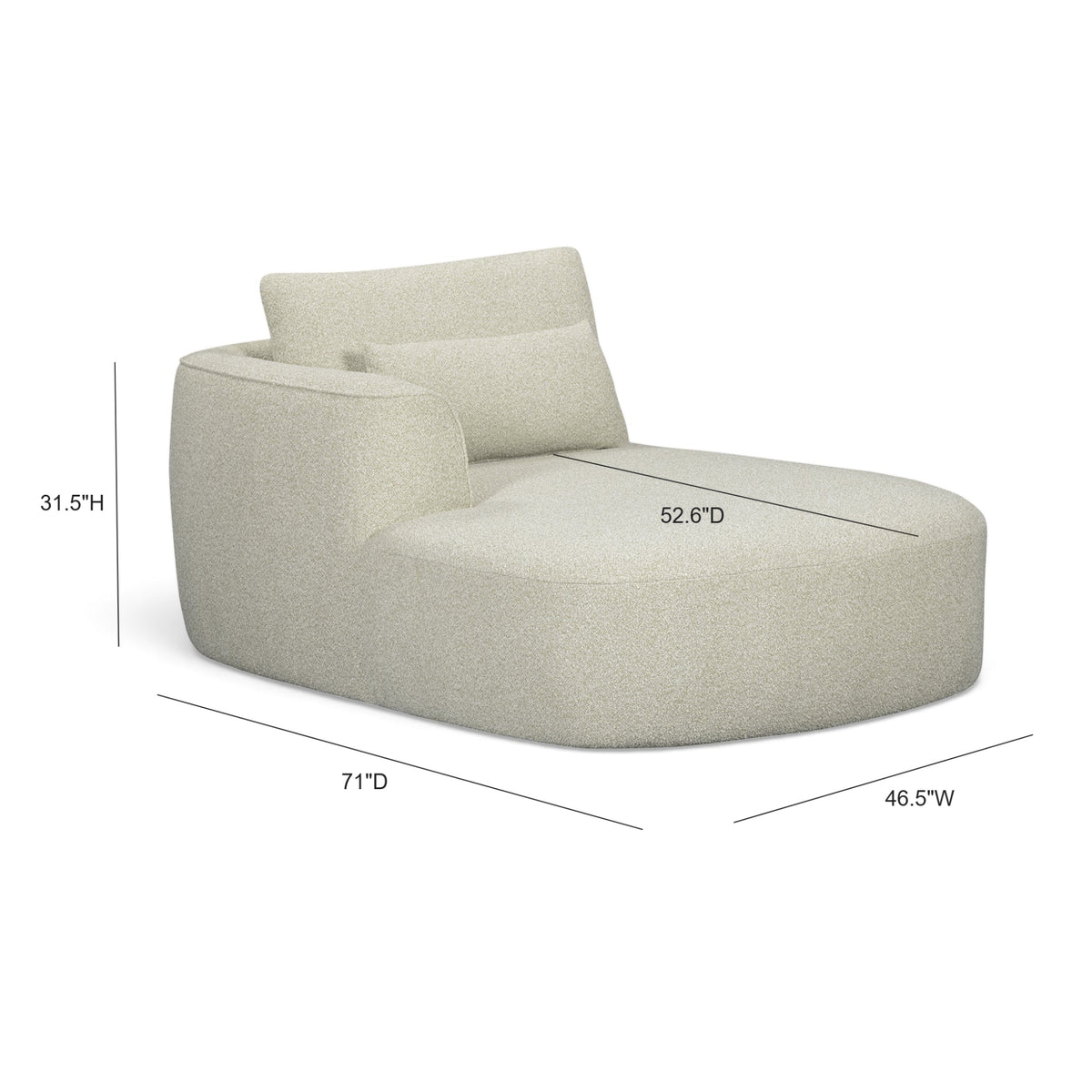 Noor 71" Modular Chaise