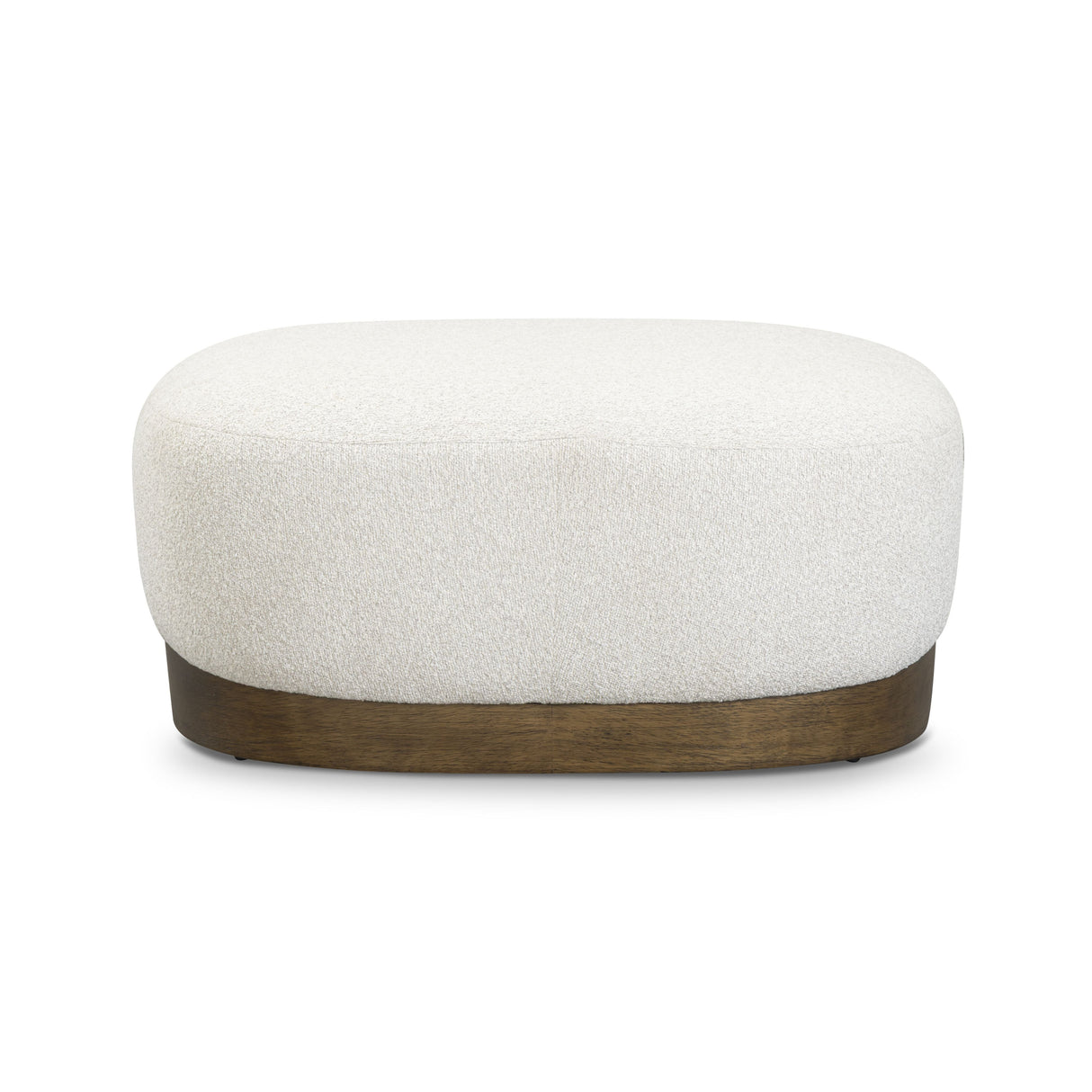 Domina Sugar Off-White Boucle Ottoman by TOV Furniture at Eve Furniture