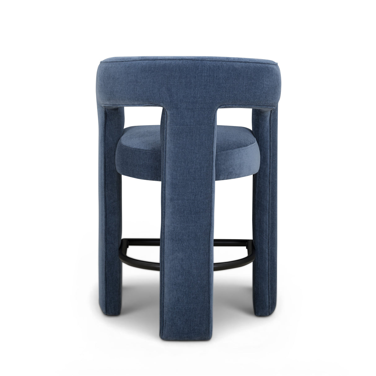Malone Denim Blue Performance Fabric Counter Stool by TOV Furniture at Eve Furniture