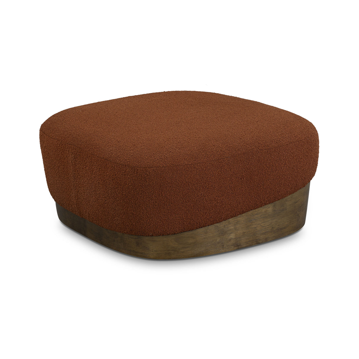 Domina Autumn Red Boucle Ottoman by TOV Furniture at Eve Furniture