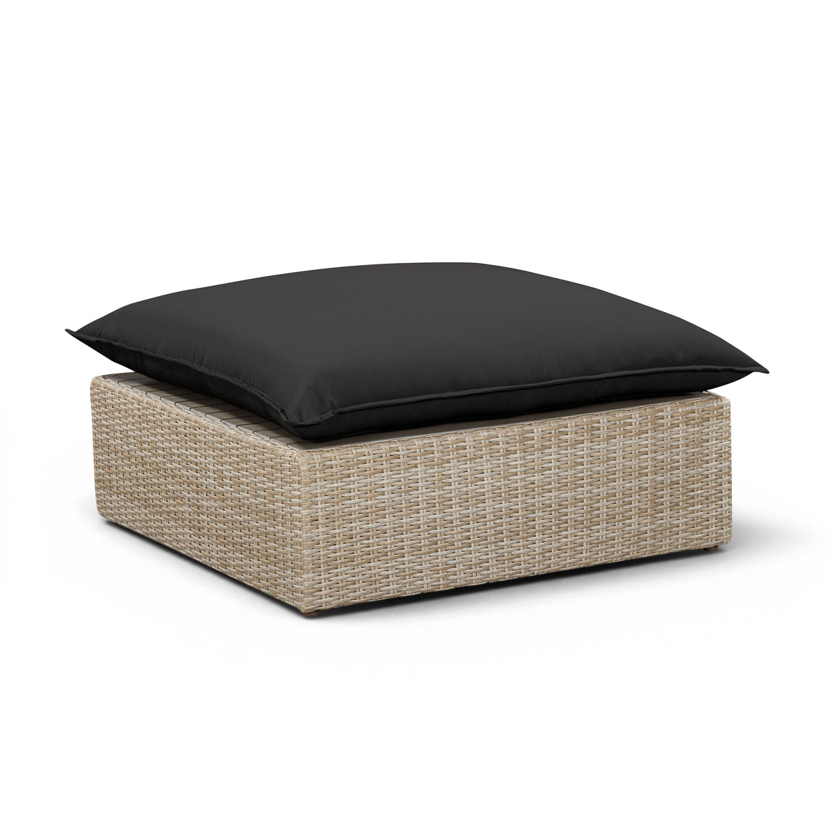 Cali Performance Fabric & Wicker Outdoor Ottoman by TOV Furniture at Eve Furniture