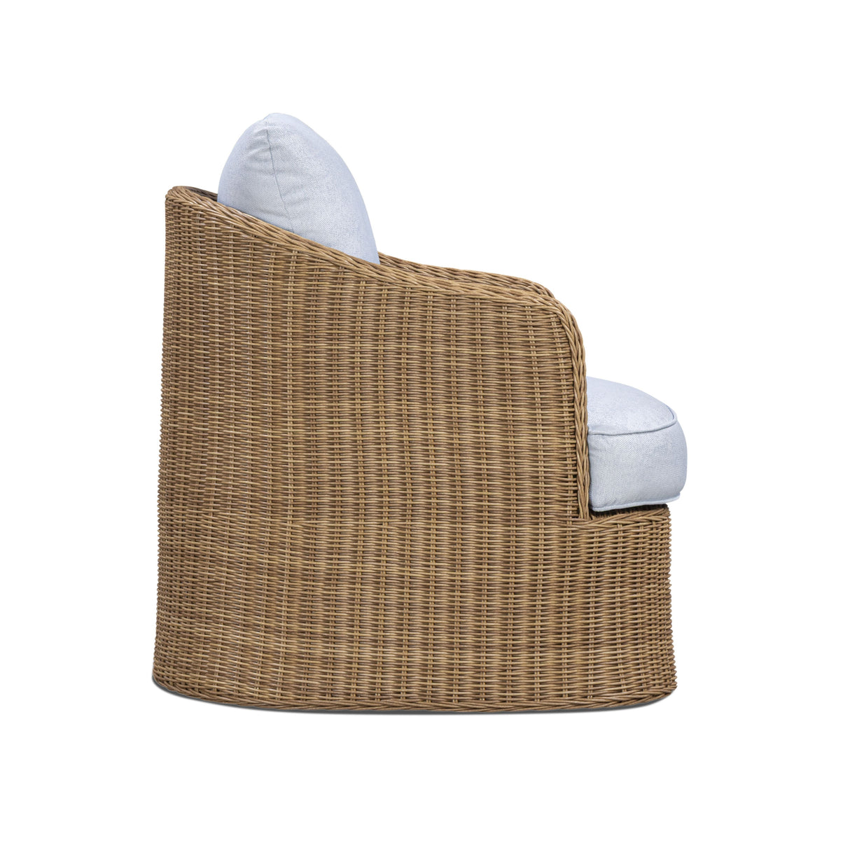 Axel Blue Boucle Outdoor Accent Chair