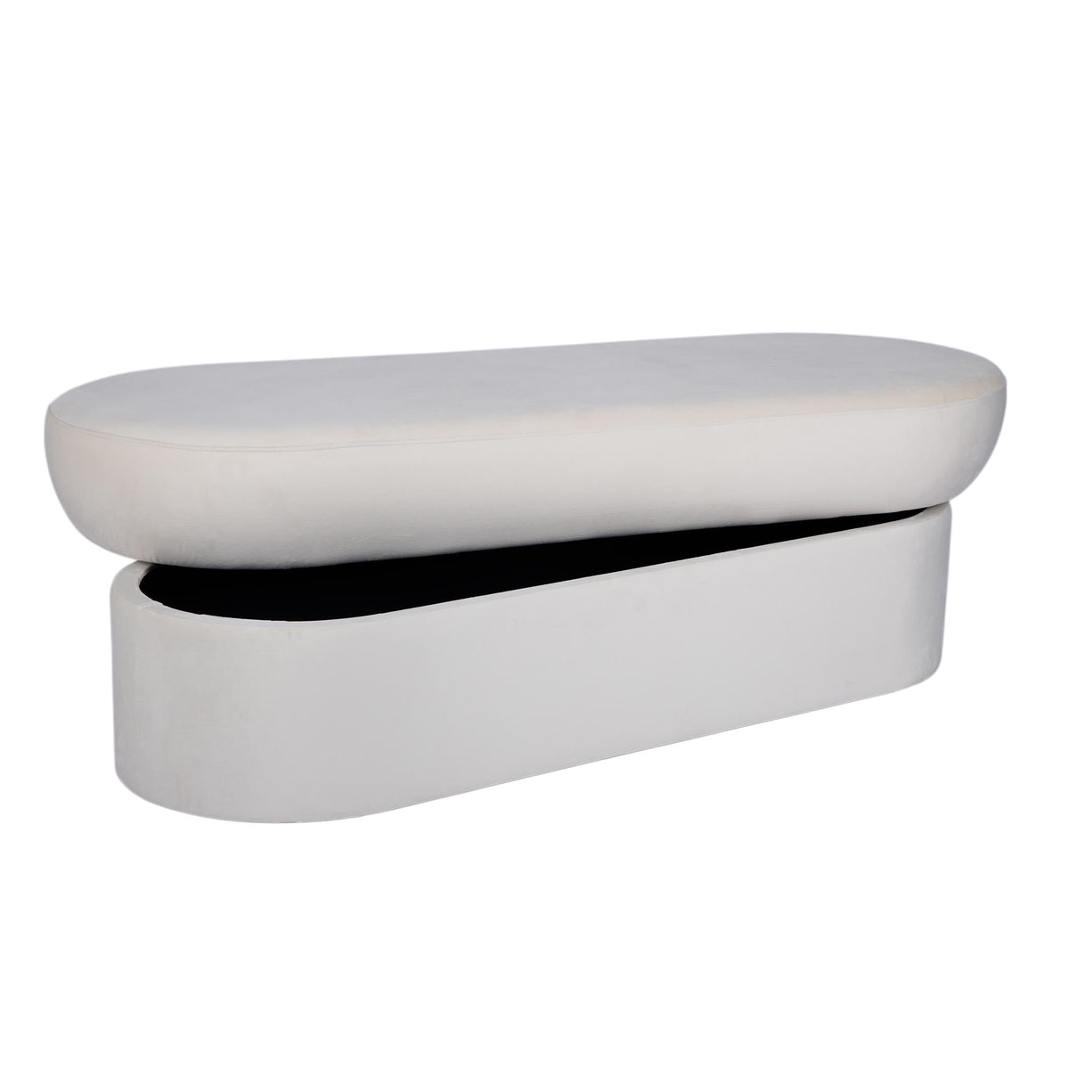 Andrea Performance Velvet Storage Bench (31"-50")