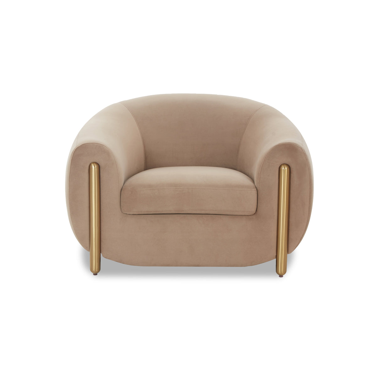 Lina Cafe Au Lait Performance Velvet Accent Chair by TOV Furniture at Eve Furniture