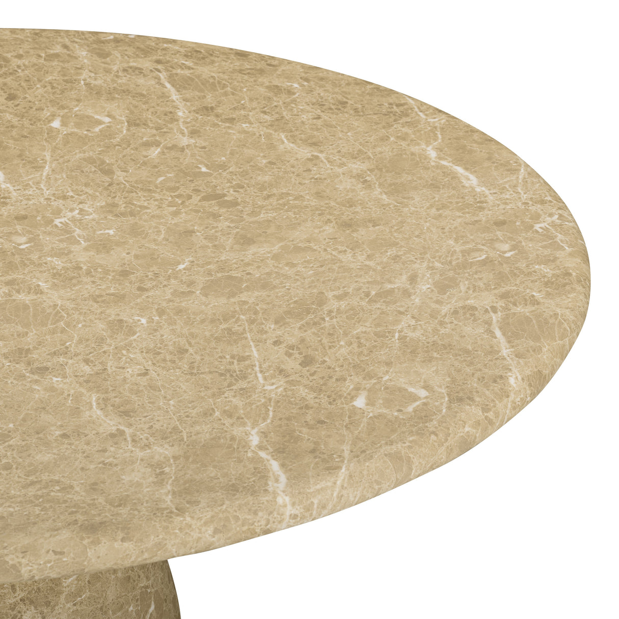 Cynthia 54" Light Emperador Faux Marble Indoor/Outdoor Dining Table by TOV Furniture at Eve Furniture