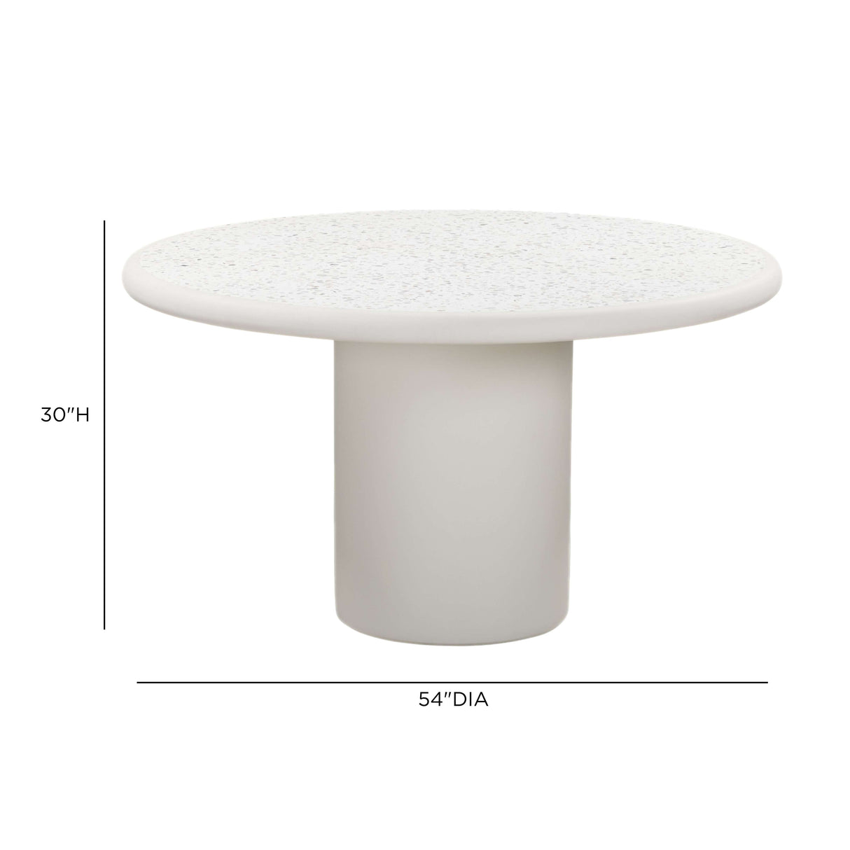 Billy 54" Concrete Terrazzo Indoor/Outdoor Dining Table by TOV Furniture at Eve Furniture