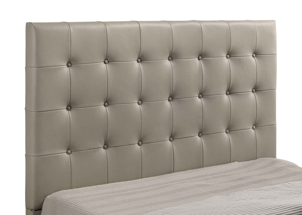Medley Tan Genuine Leather Queen Panel Platform Bed by Coaster at Eve Furniture