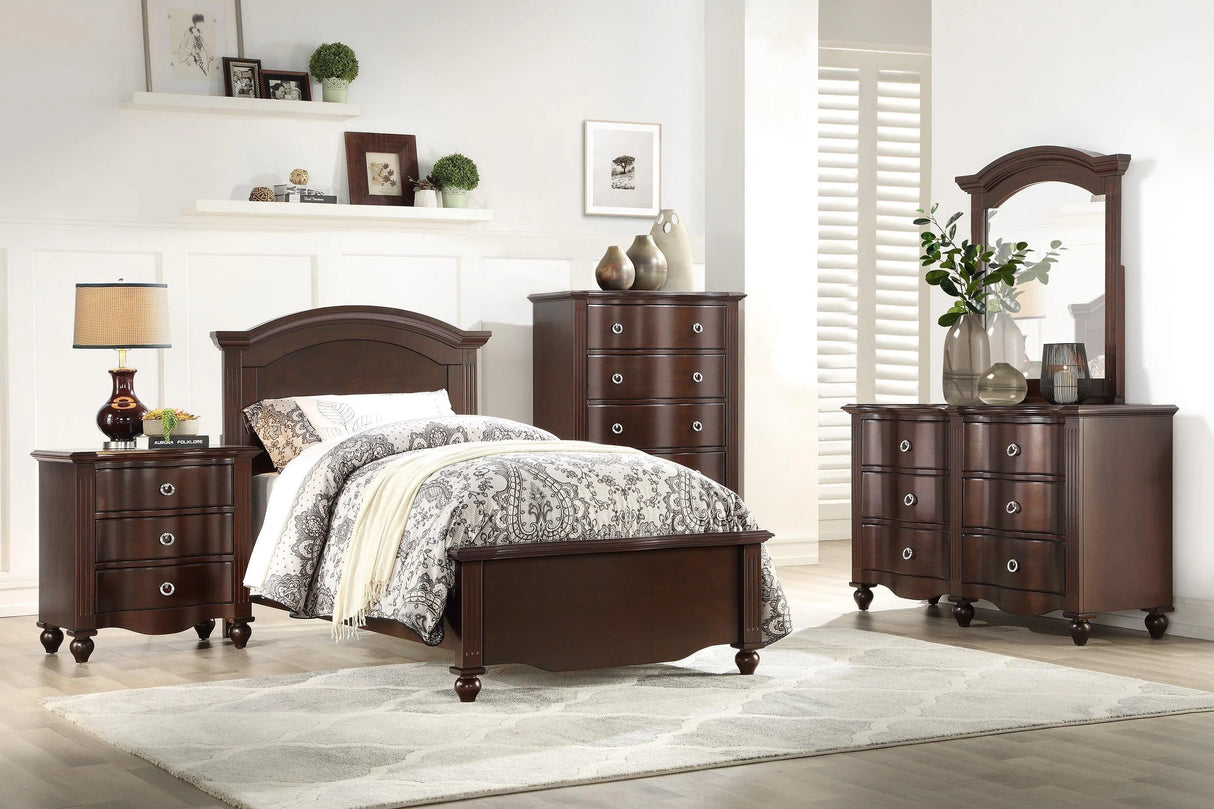 Meghan Espresso Nightstand by Homelegance at Eve Furniture