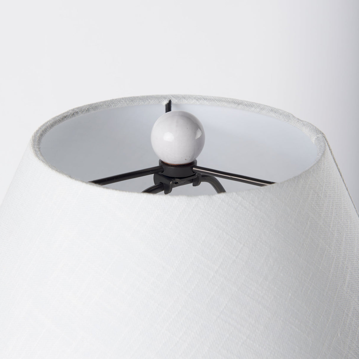 Mehdi White Ceramic Table Lamp by Mercana at Eve Furniture