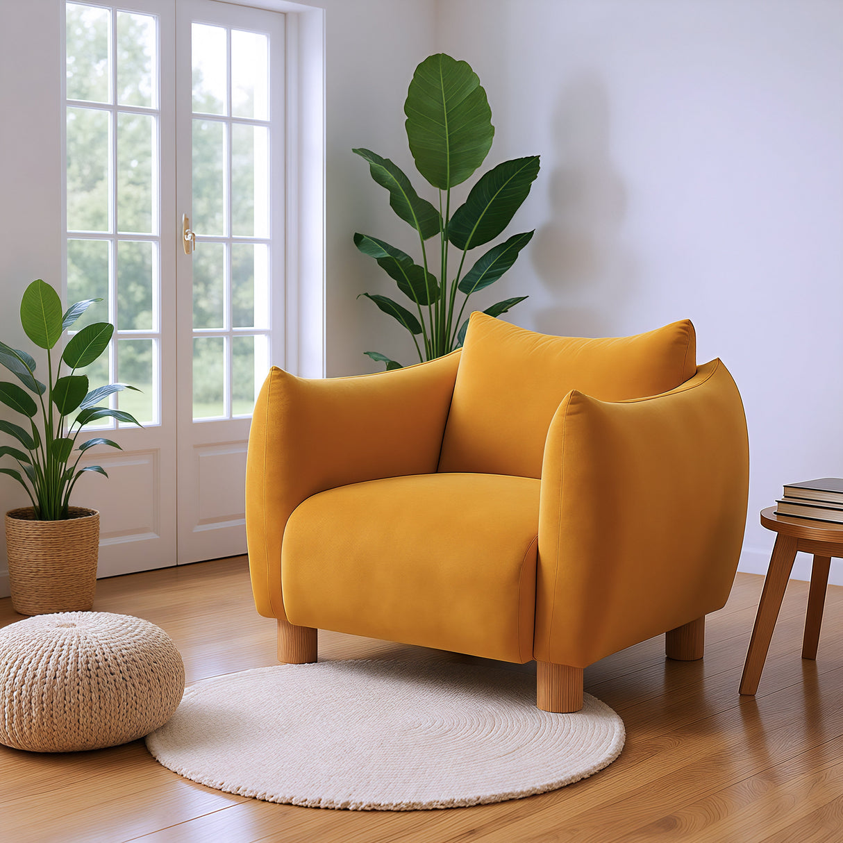 Meia Mustard Accent Chair by Zuomod at Eve Furniture