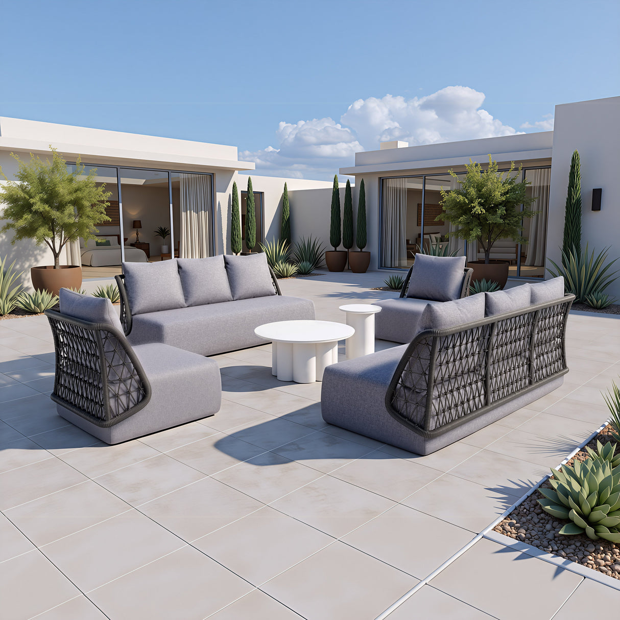 Mekan Gray Outdoor Sofa by Zuomod at Eve Furniture