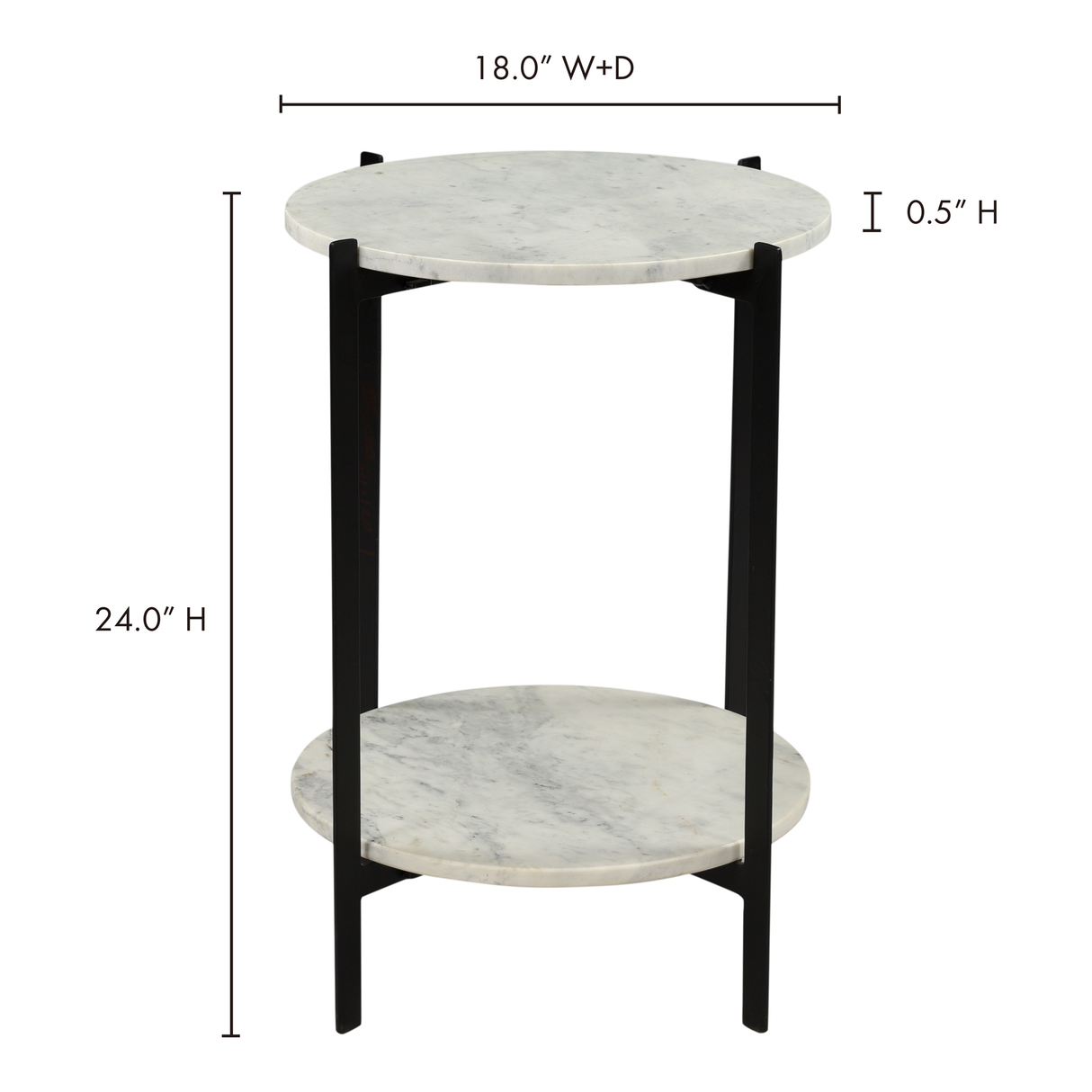 Melanie White Accent Table by Moe's Home at Eve Furniture