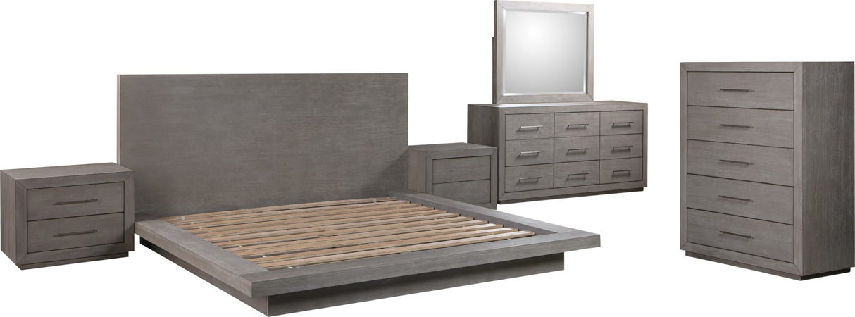 Melbourne Mineral King Panel Bed by Modus Furniture at Eve Furniture