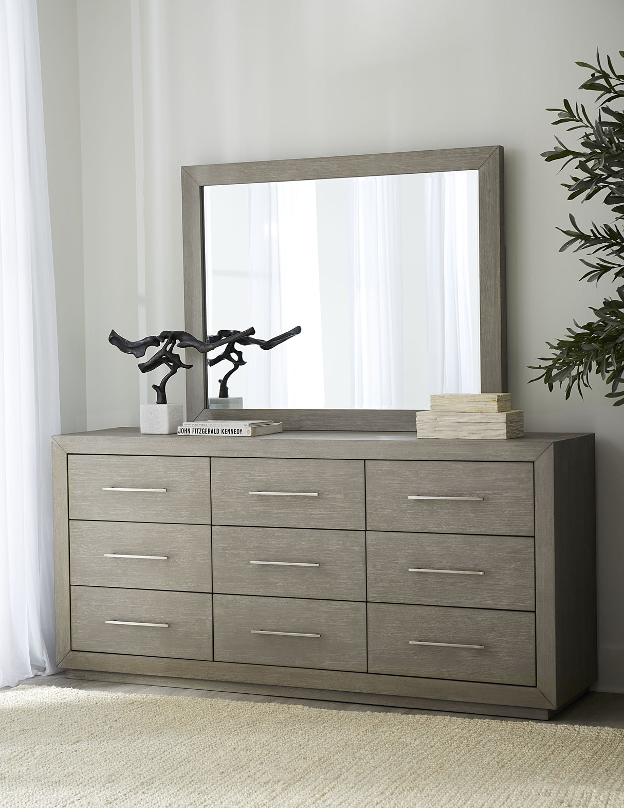 Melbourne Nine Drawer Dresser in Mineral by Modus Furniture at Eve Furniture