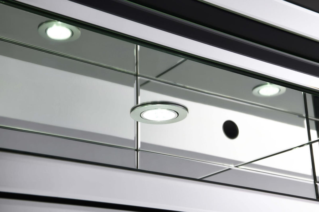 Melinda 2-Door Wine Cabinet with Lighting Mirror by Coaster at Eve Furniture