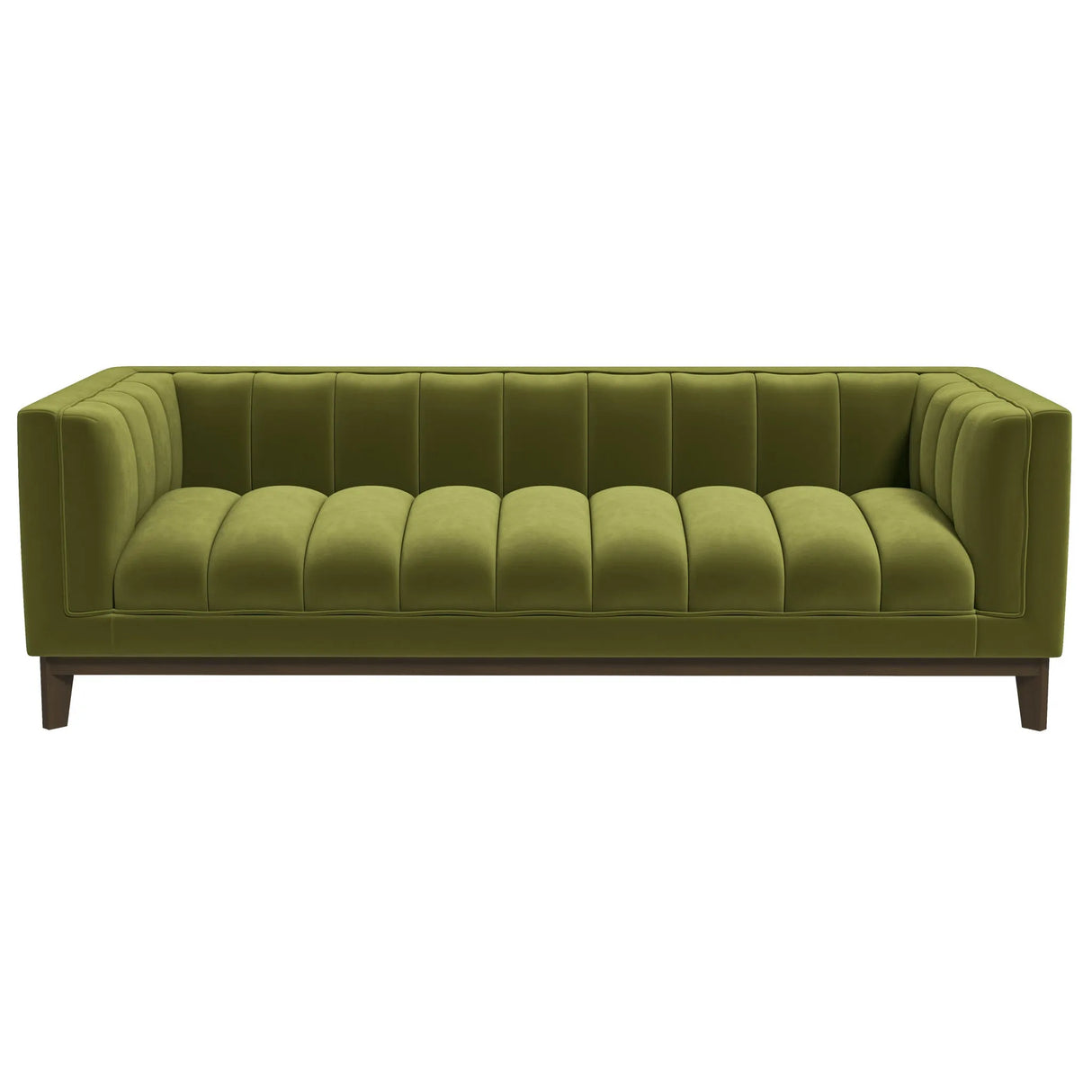 Melissa Mid-Century Green Velvet Modern Sofa by Ashcroft Furniture at Eve Furniture