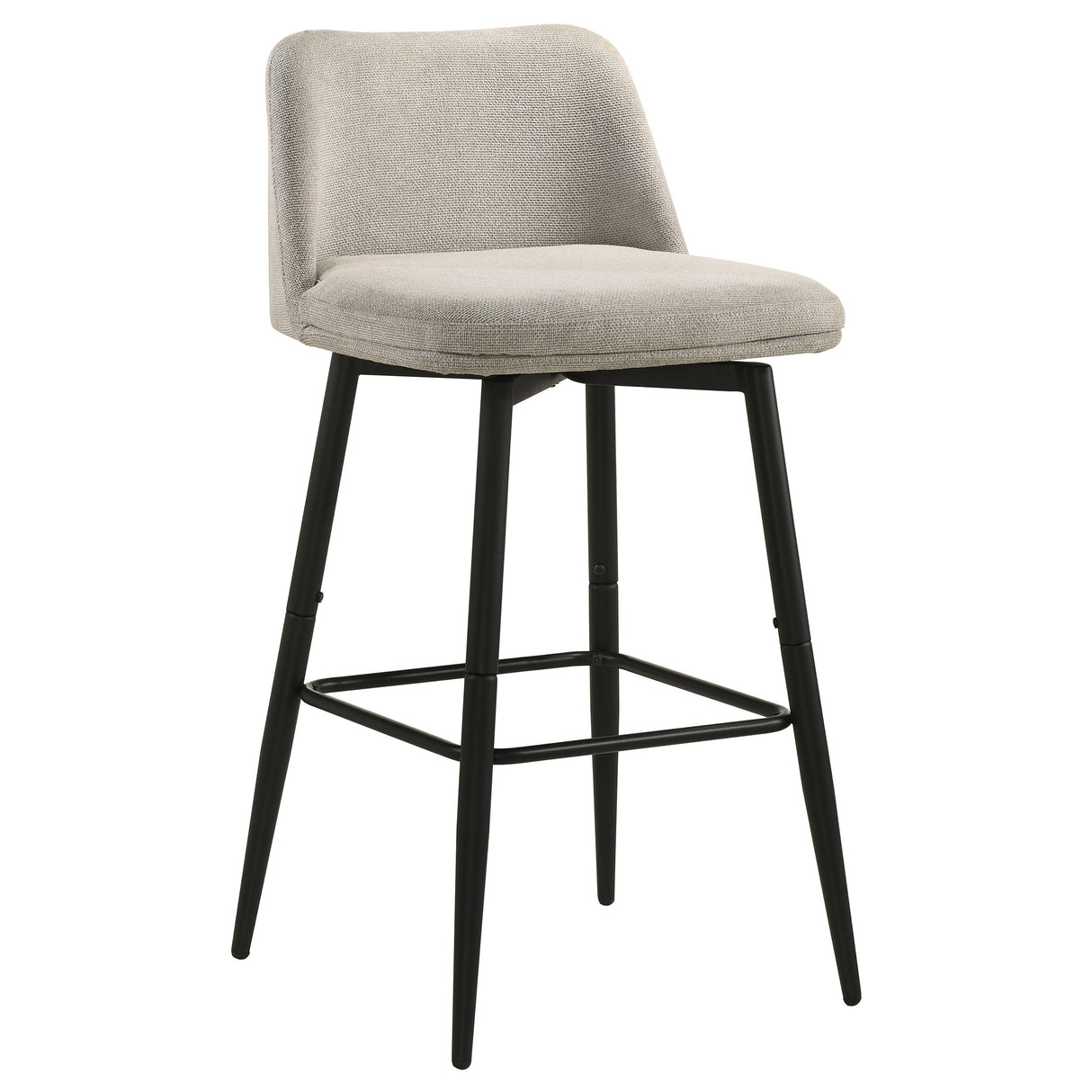 Mellor Brown Fabric Upholstered Swivel Bar Chair Slate (Set of 2) by Coaster at Eve Furniture