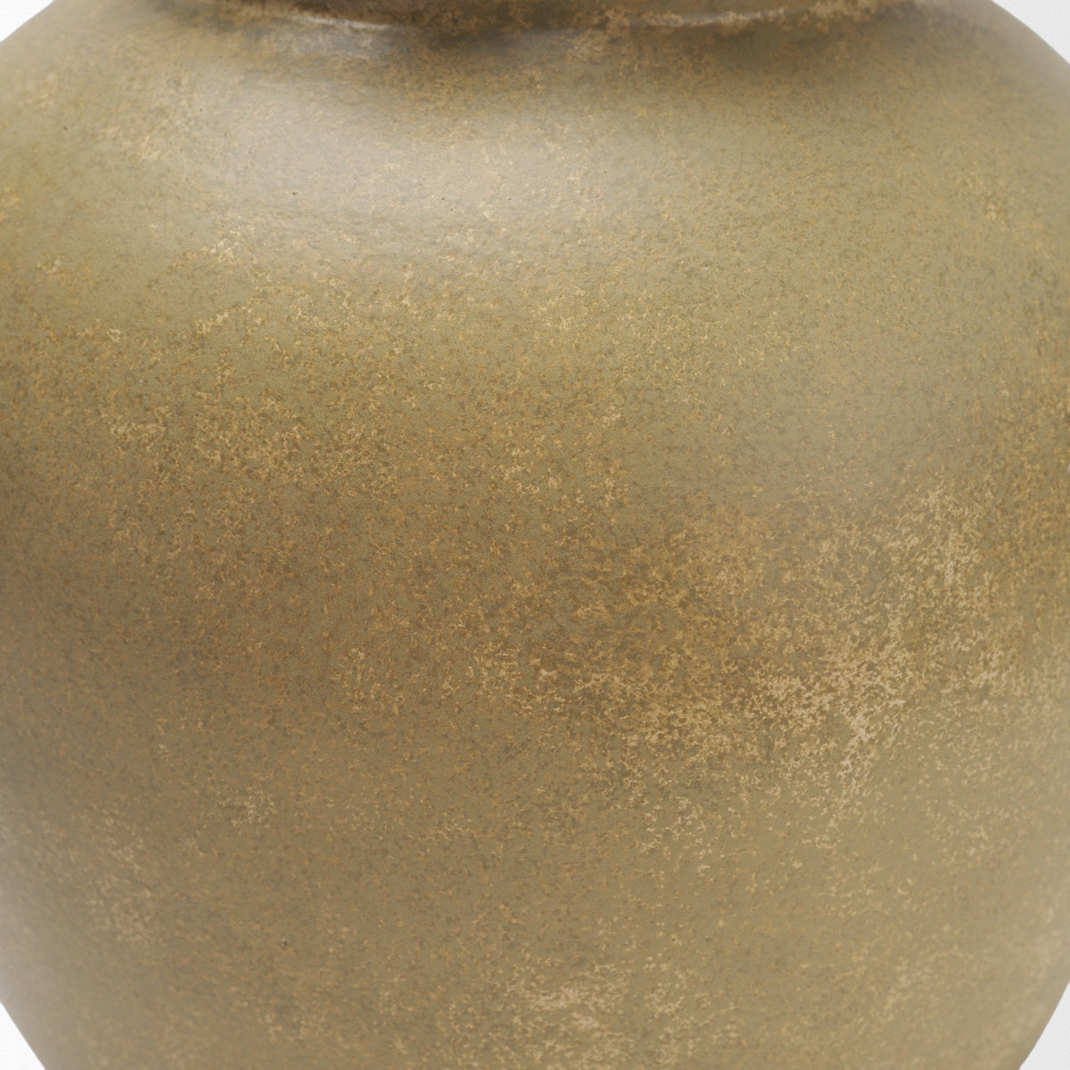 Melo Large Distressed Citron Yellow Ceramic Vase by Mercana at Eve Furniture