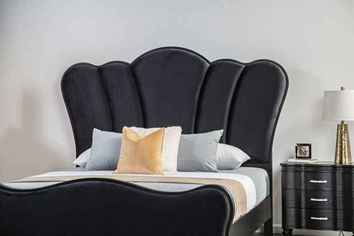 Melodi Parc Black 5-Piece Queen Bedroom Set by Furniture of America at Eve Furniture