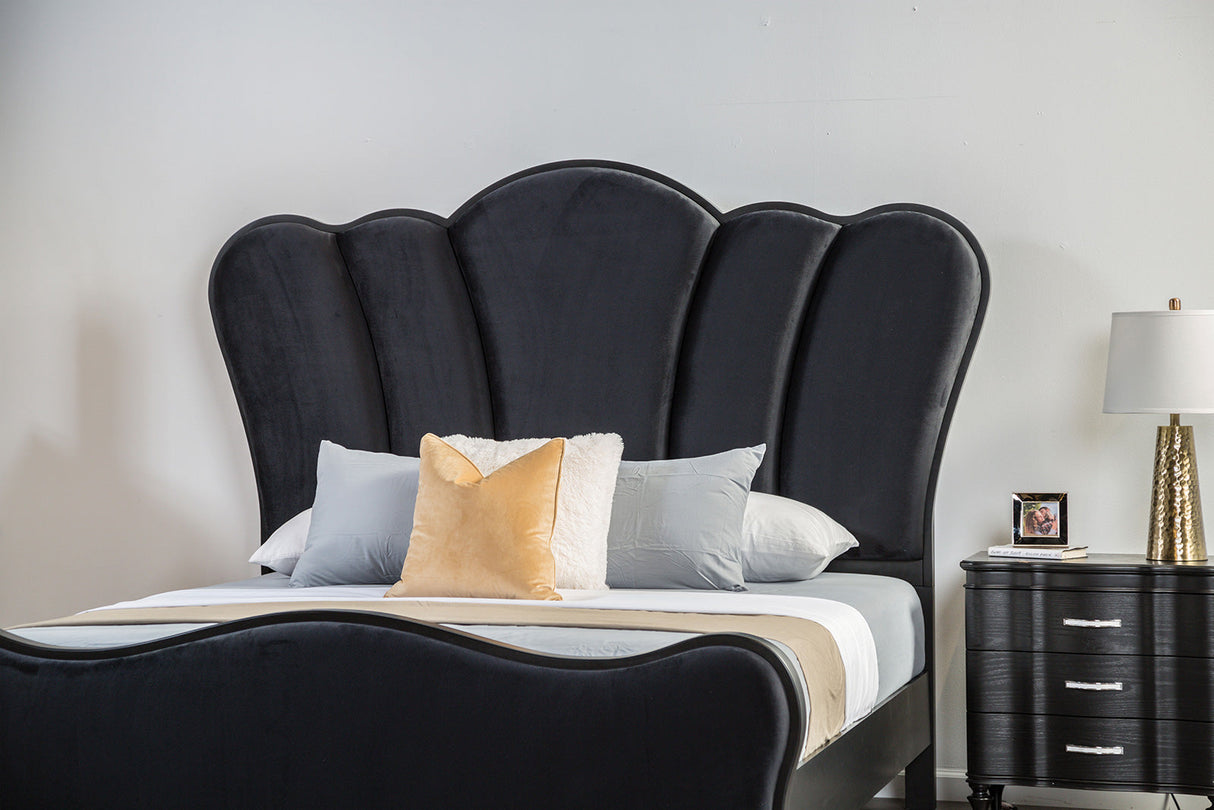 Melodi Parc Black King Bed by Furniture of America at Eve Furniture