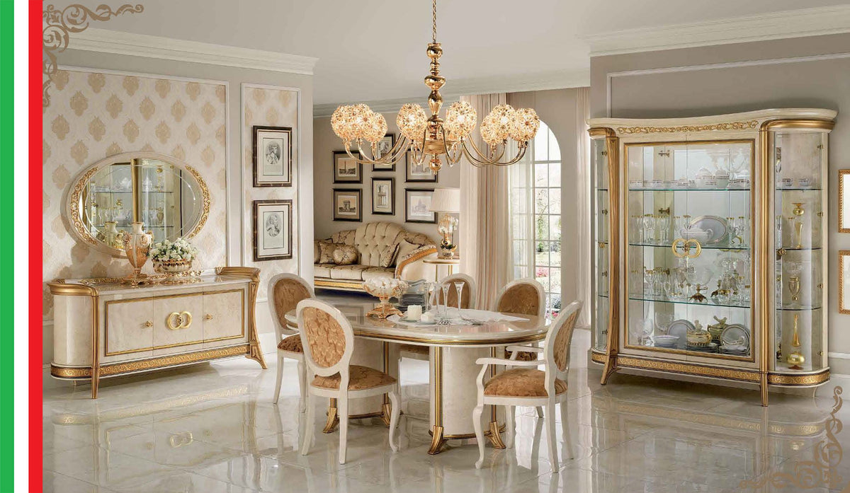 Melodia Beige 4-Door China Cabinet by ESF Furniture at Eve Furniture