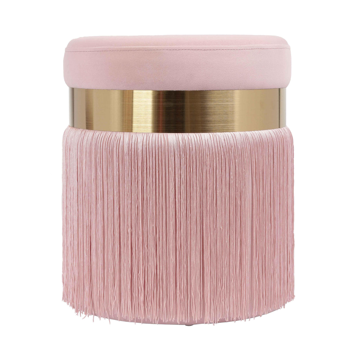 Melody Velvet Tasseled Ottoman by TOV Furniture at Eve Furniture
