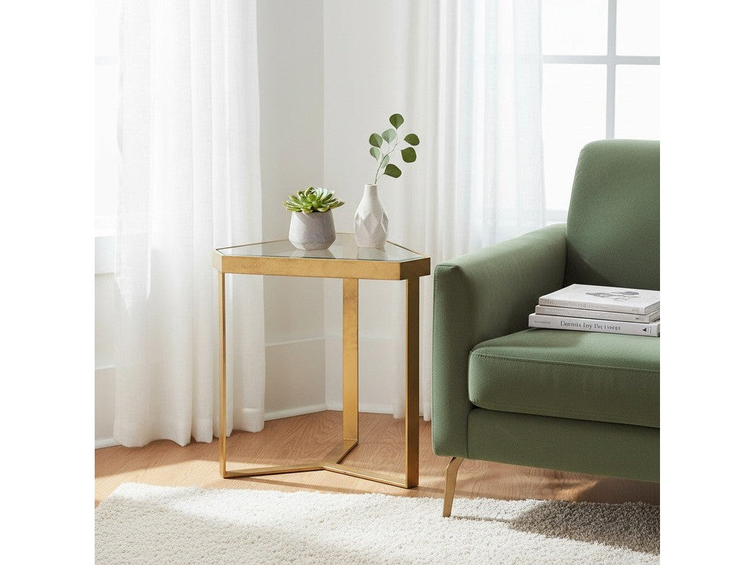 Melrose Gold Accent Table by Crestview at Eve Furniture