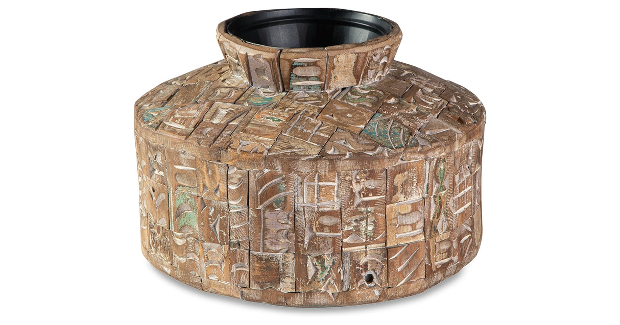 Meltland Natural/Black Vase by ASHLEY FURNITURE at Eve Furniture