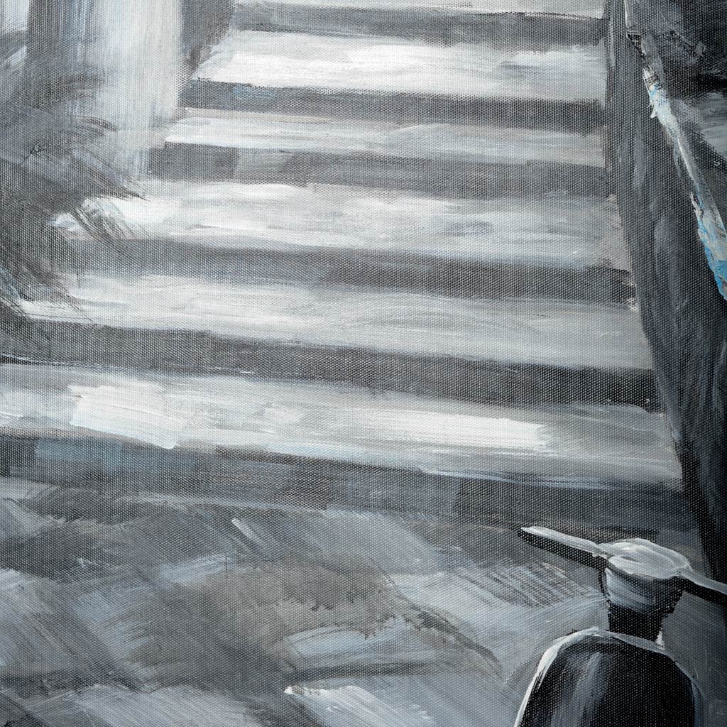 Memory Lanes Diptych Italian Laneway Original Hand Painted on Canvas Oil Painting by Mercana at Eve Furniture