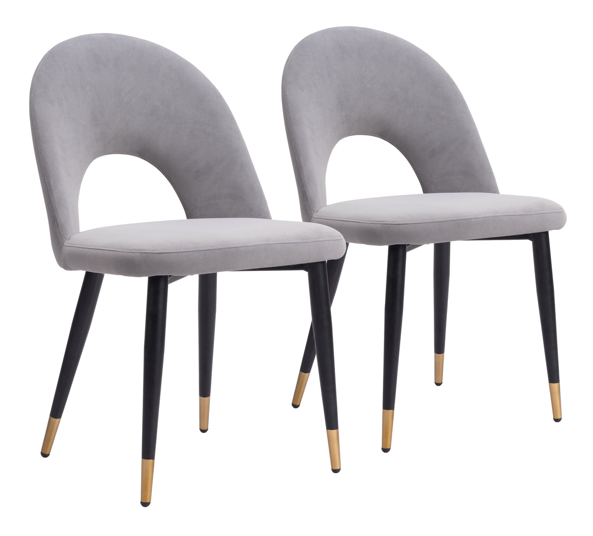 Menlo Gray Dining Chair (Set of 2) by Zuomod at Eve Furniture