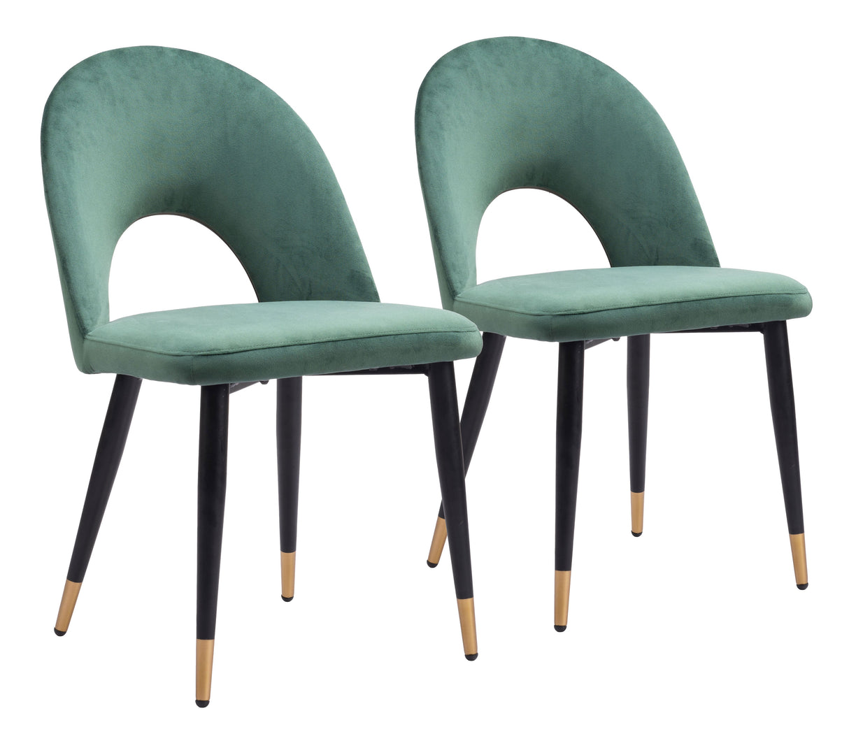 Menlo Green Dining Chair (Set of 2) by Zuomod at Eve Furniture