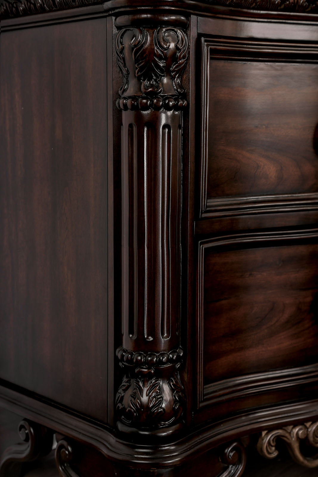 Menodora Brown Cherry 4-Piece Queen Bedroom Set by Furniture of America at Eve Furniture