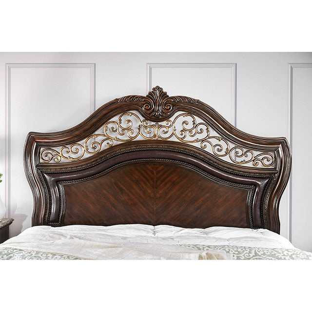 Menodora Brown Cherry California King Bed by Furniture of America at Eve Furniture