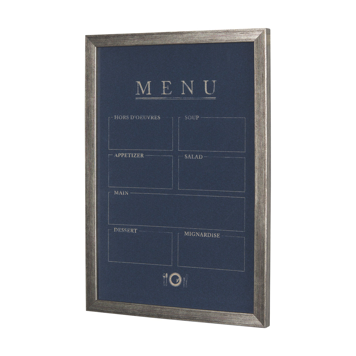 MENU II by Mercana Studio a Hand Embellished Textured Framed Art Print Matted under Glass by Mercana at Eve Furniture