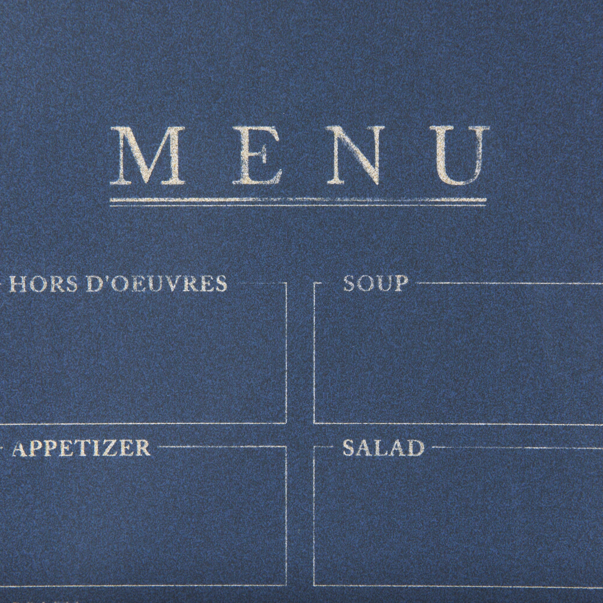 MENU II by Mercana Studio a Hand Embellished Textured Framed Art Print Matted under Glass by Mercana at Eve Furniture