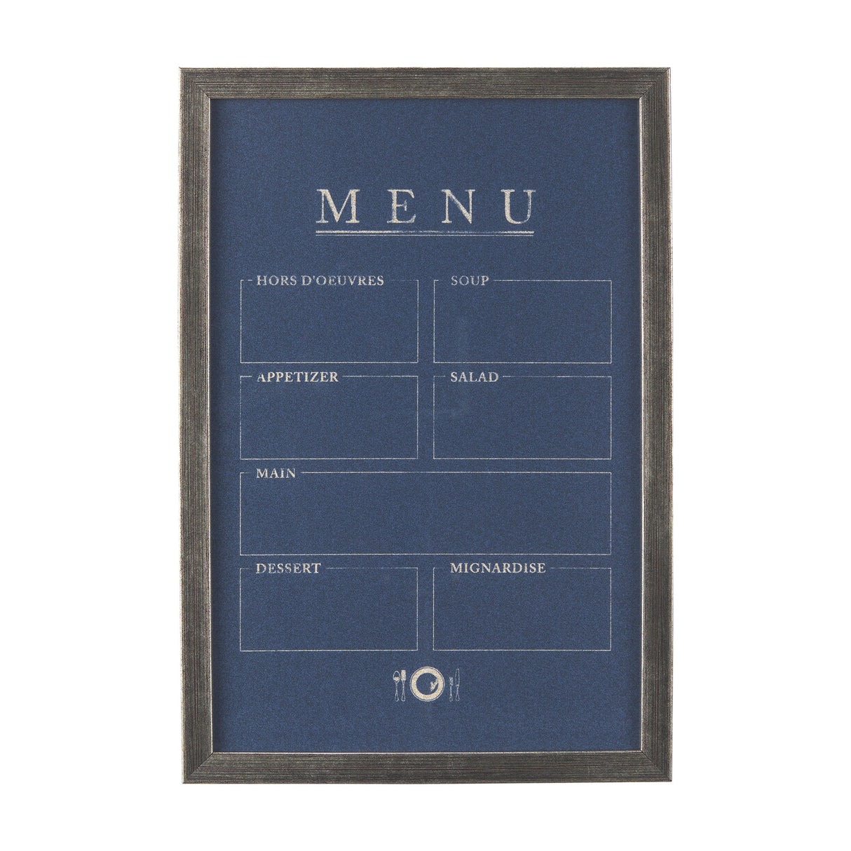 MENU II by Mercana Studio a Hand Embellished Textured Framed Art Print Matted under Glass by Mercana at Eve Furniture