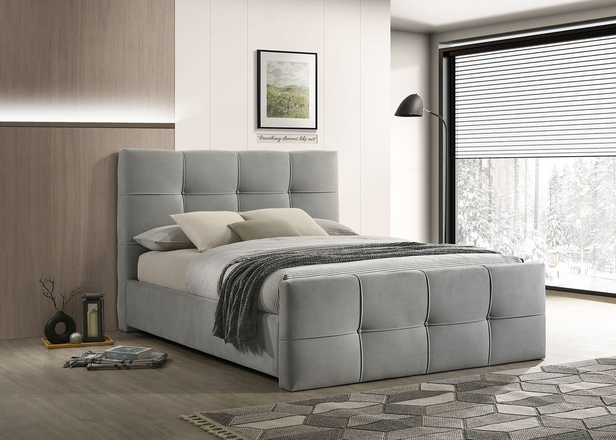 Merced Light Gray Eastern King Bed