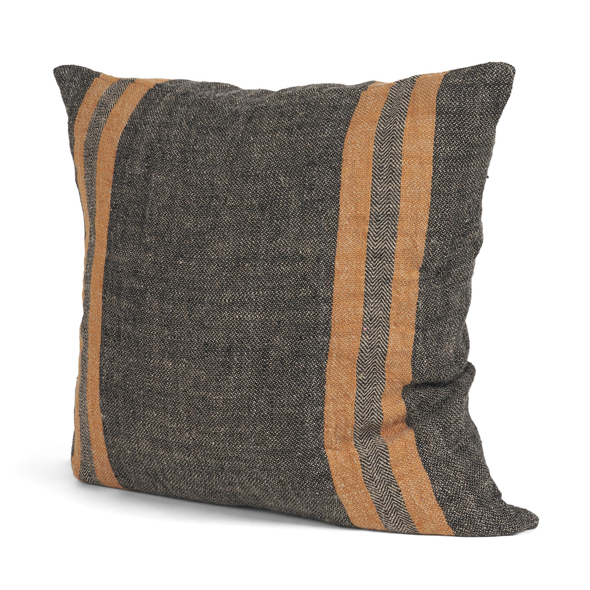 Mercer Square Black w/Orange Stripes Decorative Pillow Cover by Mercana at Eve Furniture