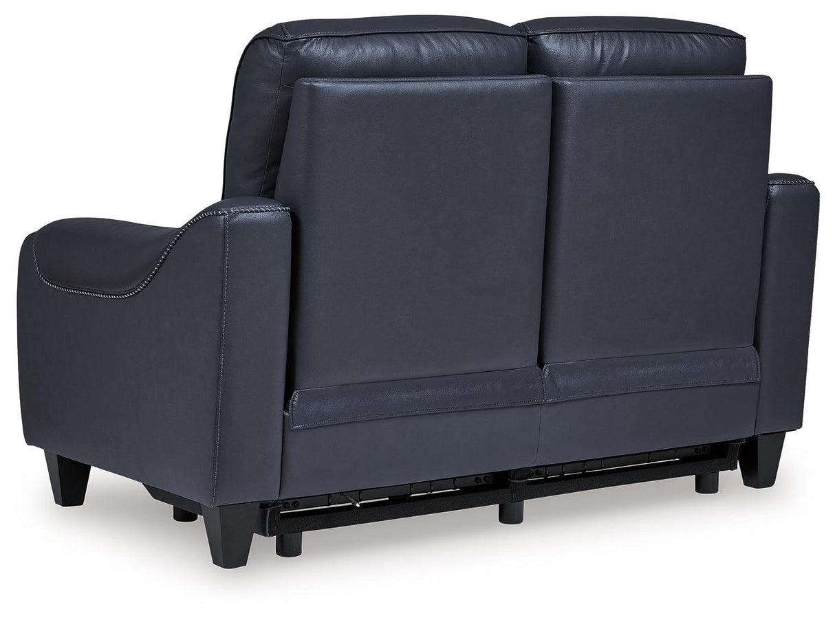 Mercomatic Ocean Dual Power Reclining Loveseat by Ashley at Eve Furniture