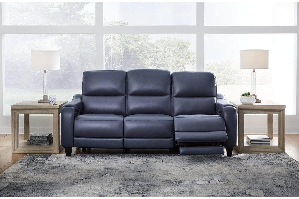 Mercomatic Ocean Dual Power Reclining Sofa and Loveseat by Ashley at Eve Furniture