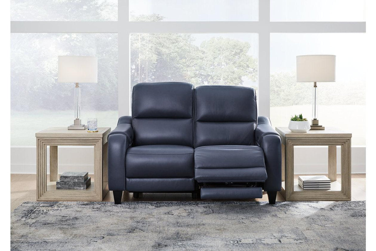Mercomatic Ocean Dual Power Reclining Sofa and Loveseat by Ashley at Eve Furniture