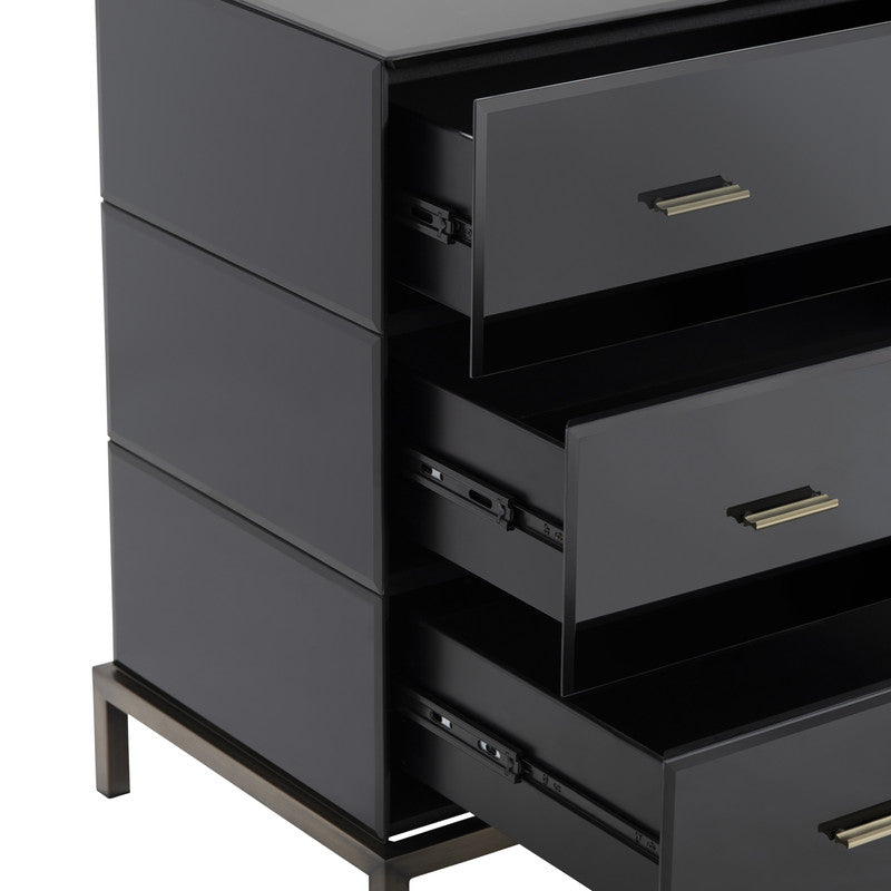 Mercury Black Chest by Crestview at Eve Furniture