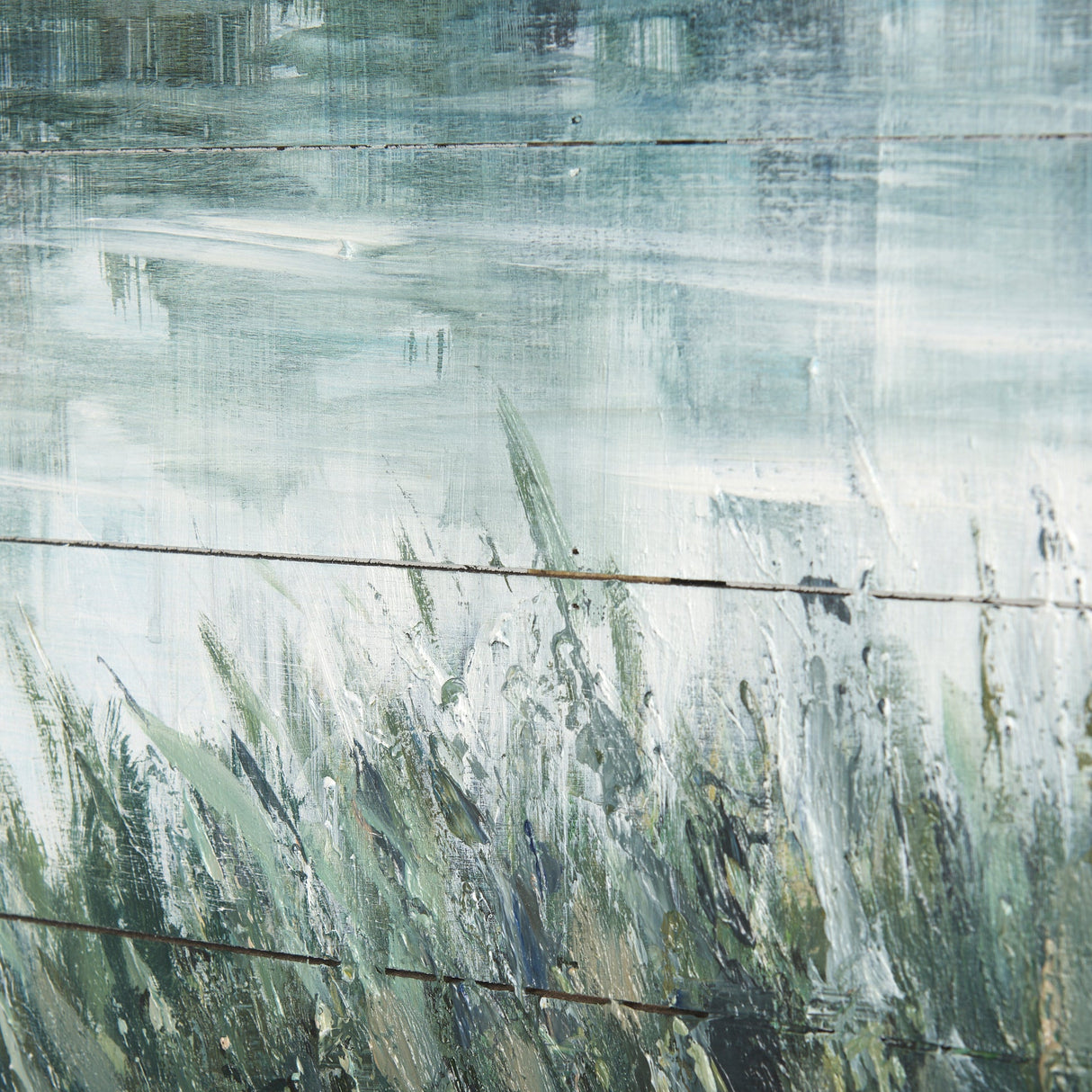 Mere Pond Lake Hand Painted on Wood Oil Painting by Mercana at Eve Furniture