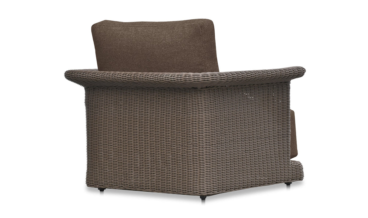 Meredith Outdoor Accent Chair Brown by Moe's Home at Eve Furniture