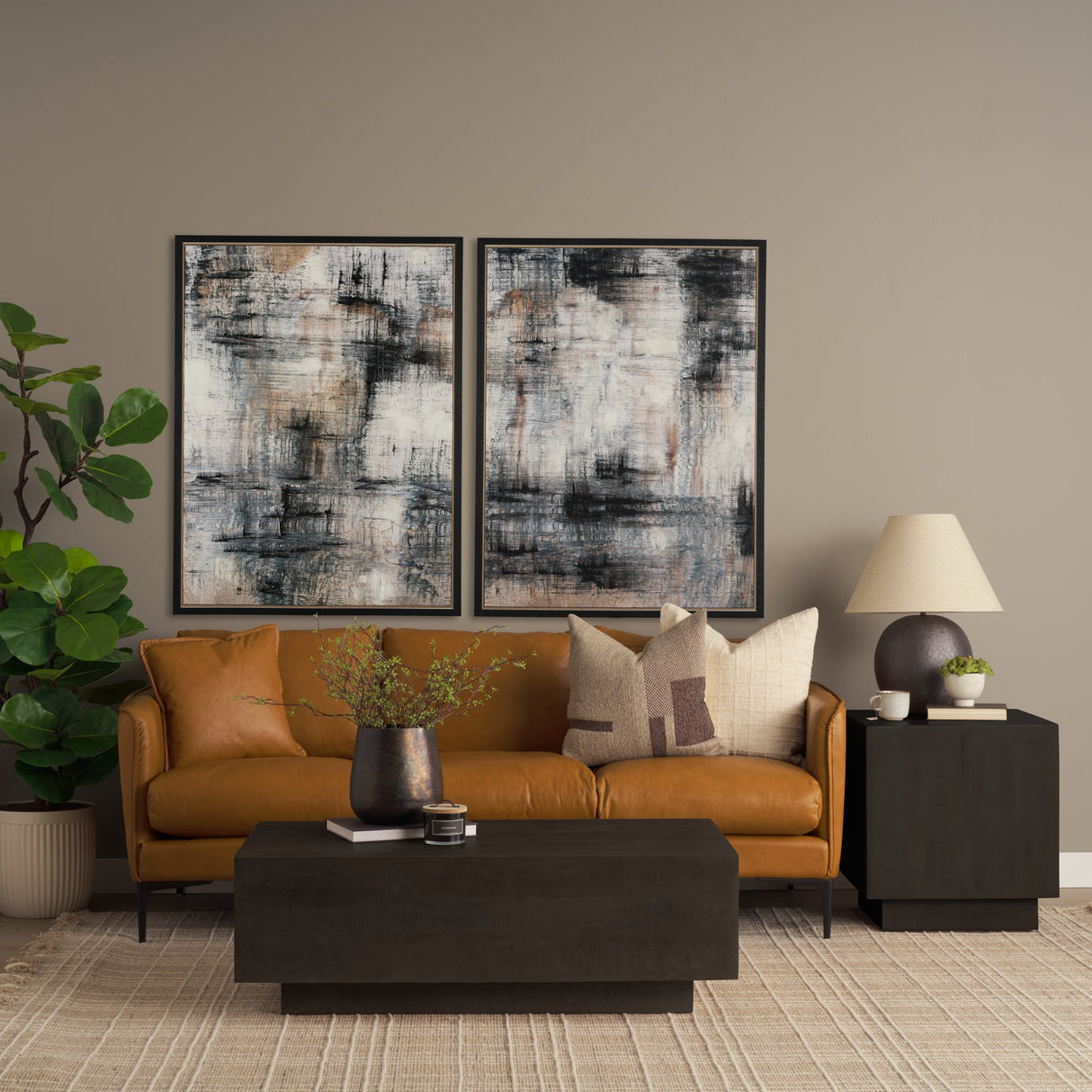 Merge Framed Canvas by Morgan McLaren a Hand Embellished Textured Framed Canvas by Mercana at Eve Furniture