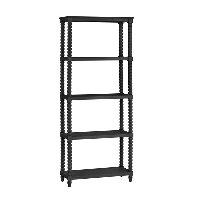 Meridian Black 4 Shelf Etagere by Crestview at Eve Furniture
