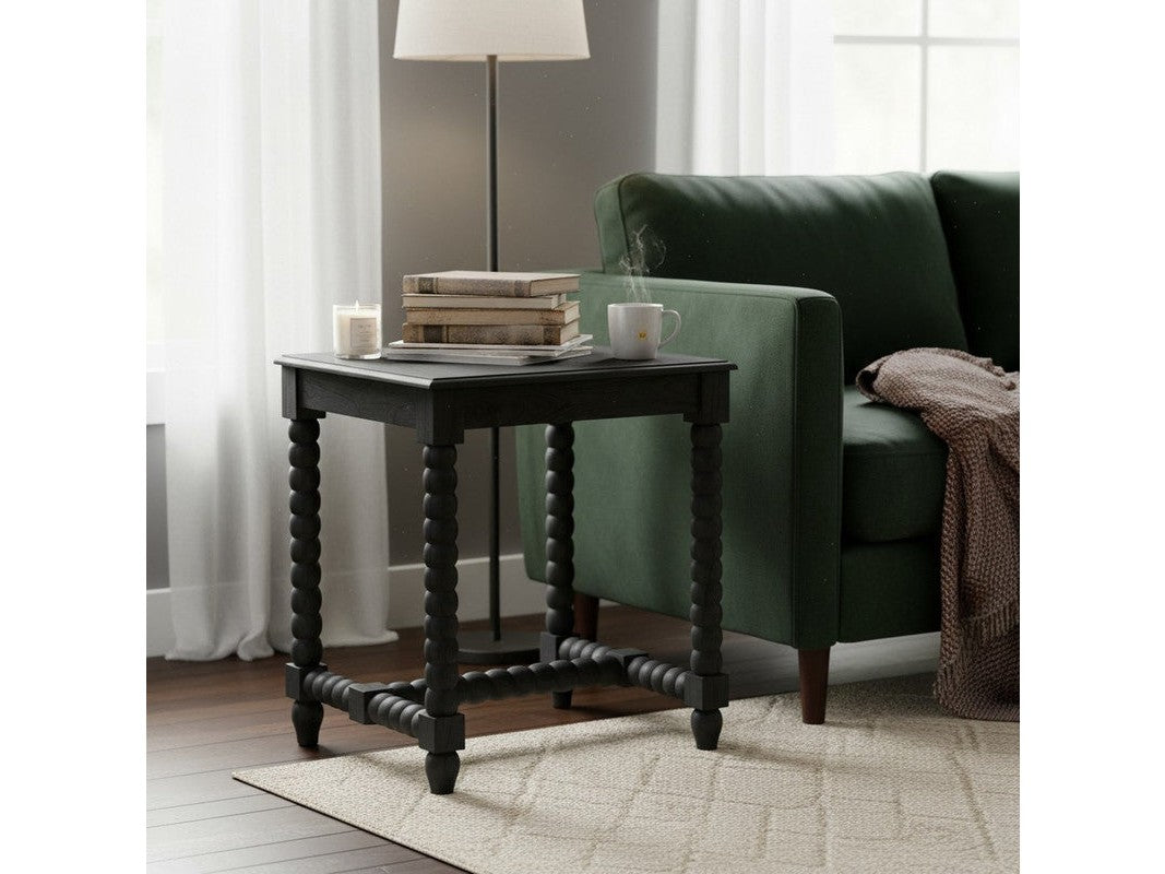 Meridian Black End Table by Crestview at Eve Furniture