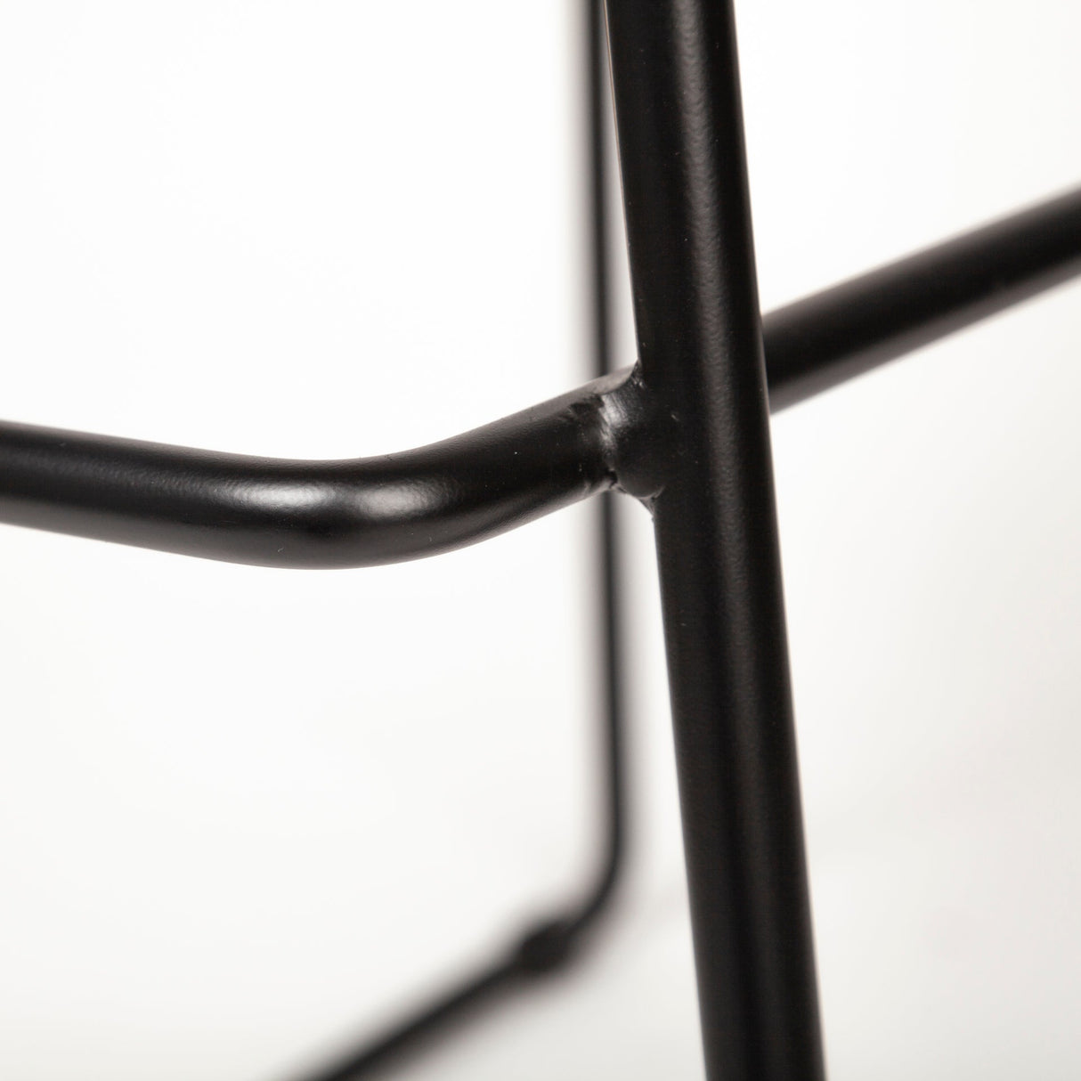 Meritt 37" Total Height Brown Leather Seat Black Metal Frame Stool by Mercana at Eve Furniture