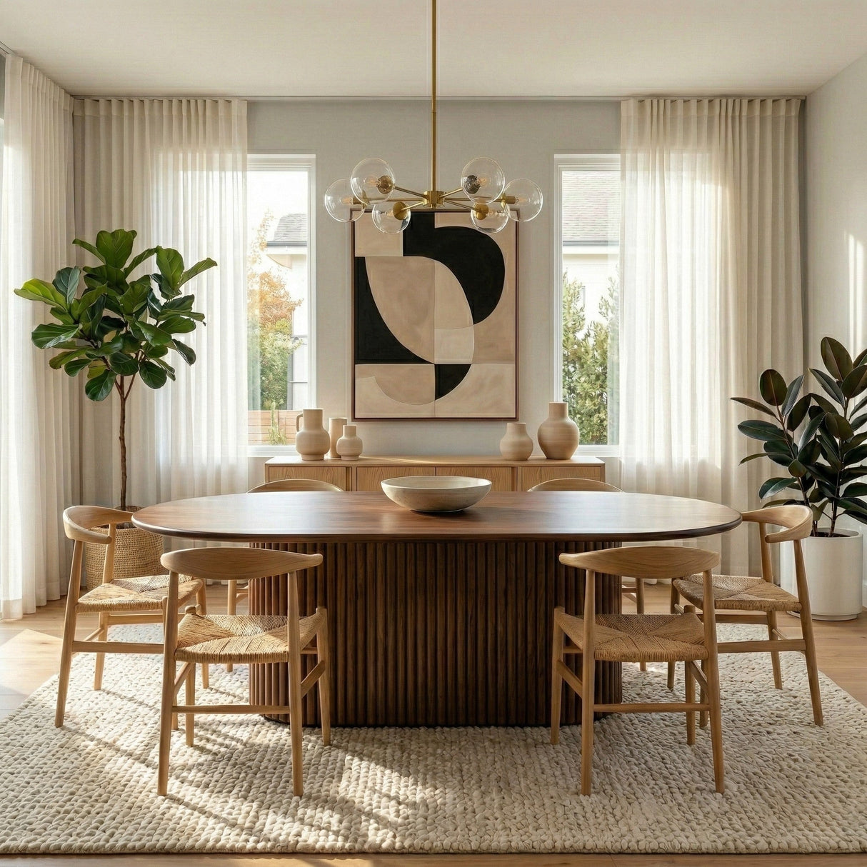 Merlin Oval Walnut Dining Table by Ashcroft Furniture at Eve Furniture